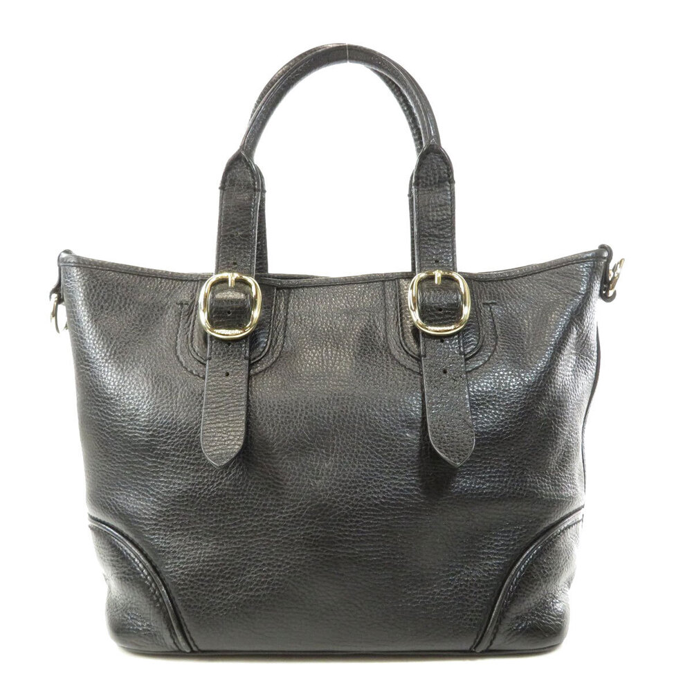 Burberry tote motif leather bag